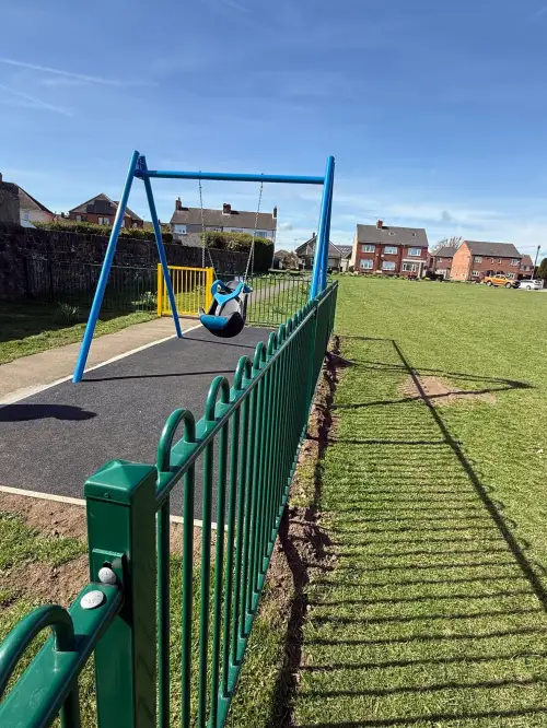 Click Here To Enlarge This Photo Of Playground Fencing & Swing