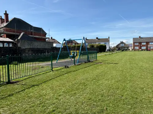Click Here To Enlarge This Photo Of Playground Fencing & Swing